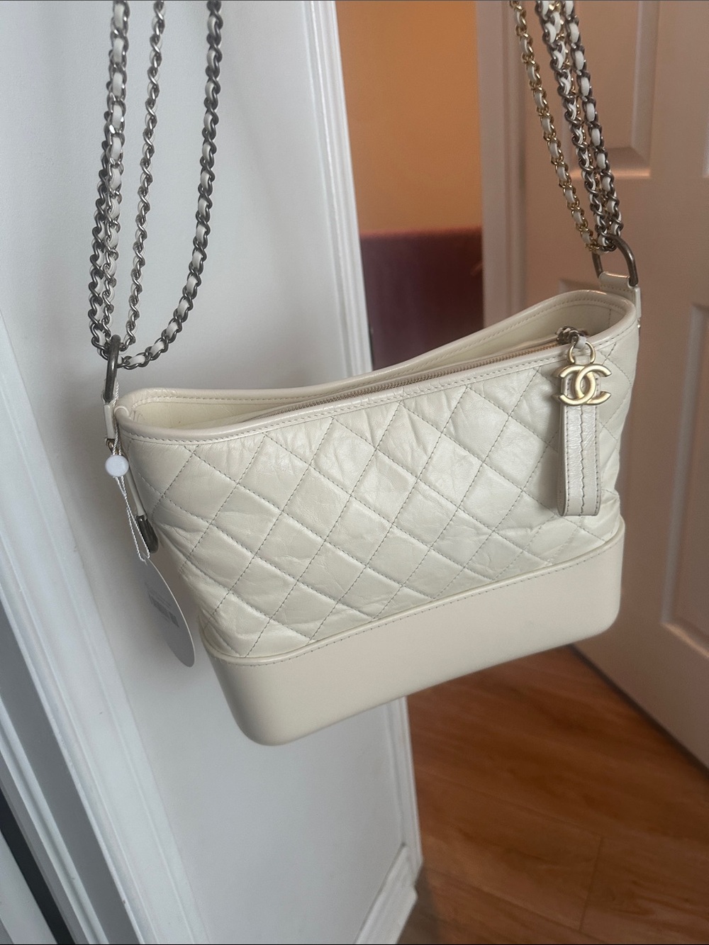 Authentic Chanel Gabrielle Medium in Dirty White Colour - Picture 10 of 11